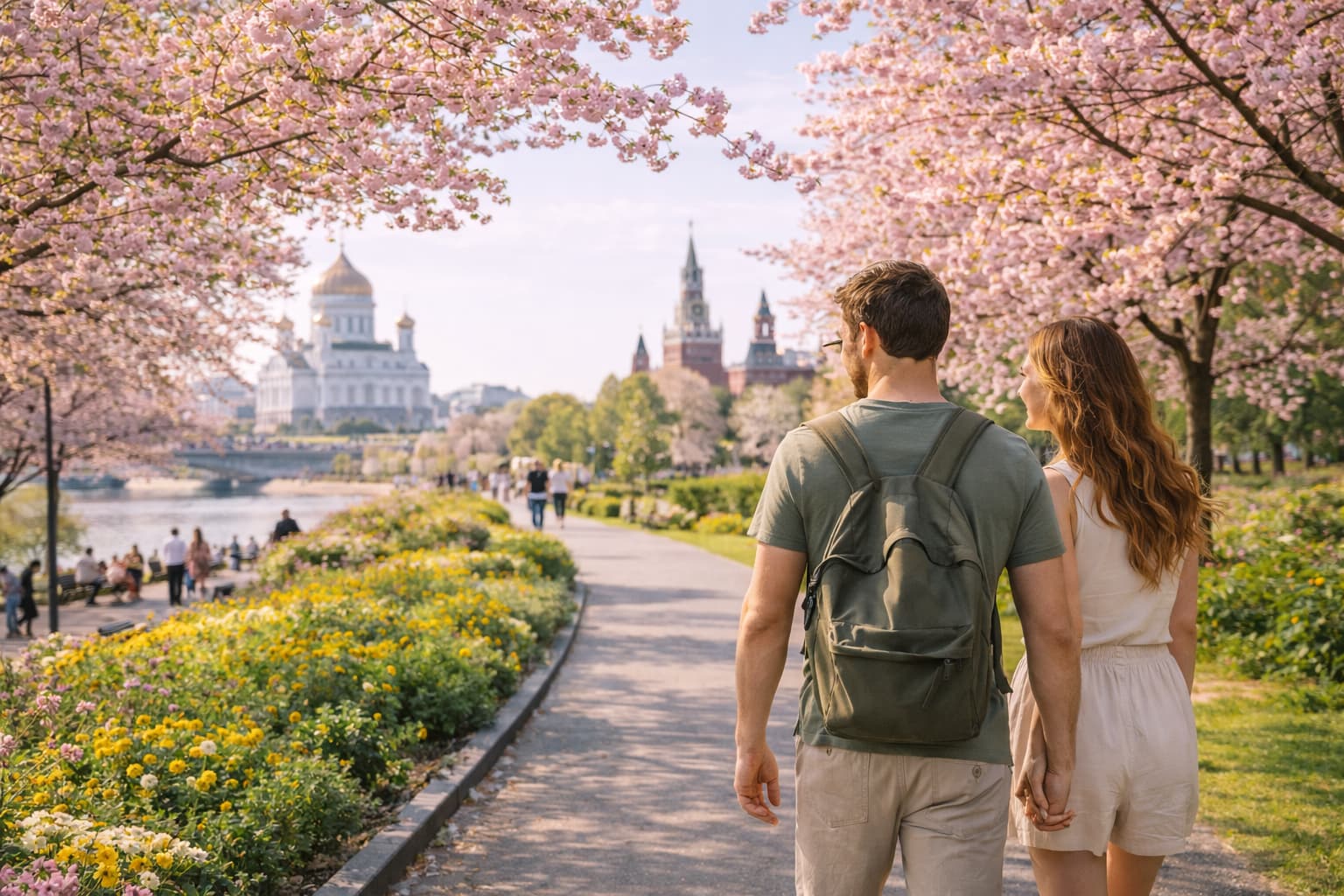 Весенняя прогулка в центре Москвы