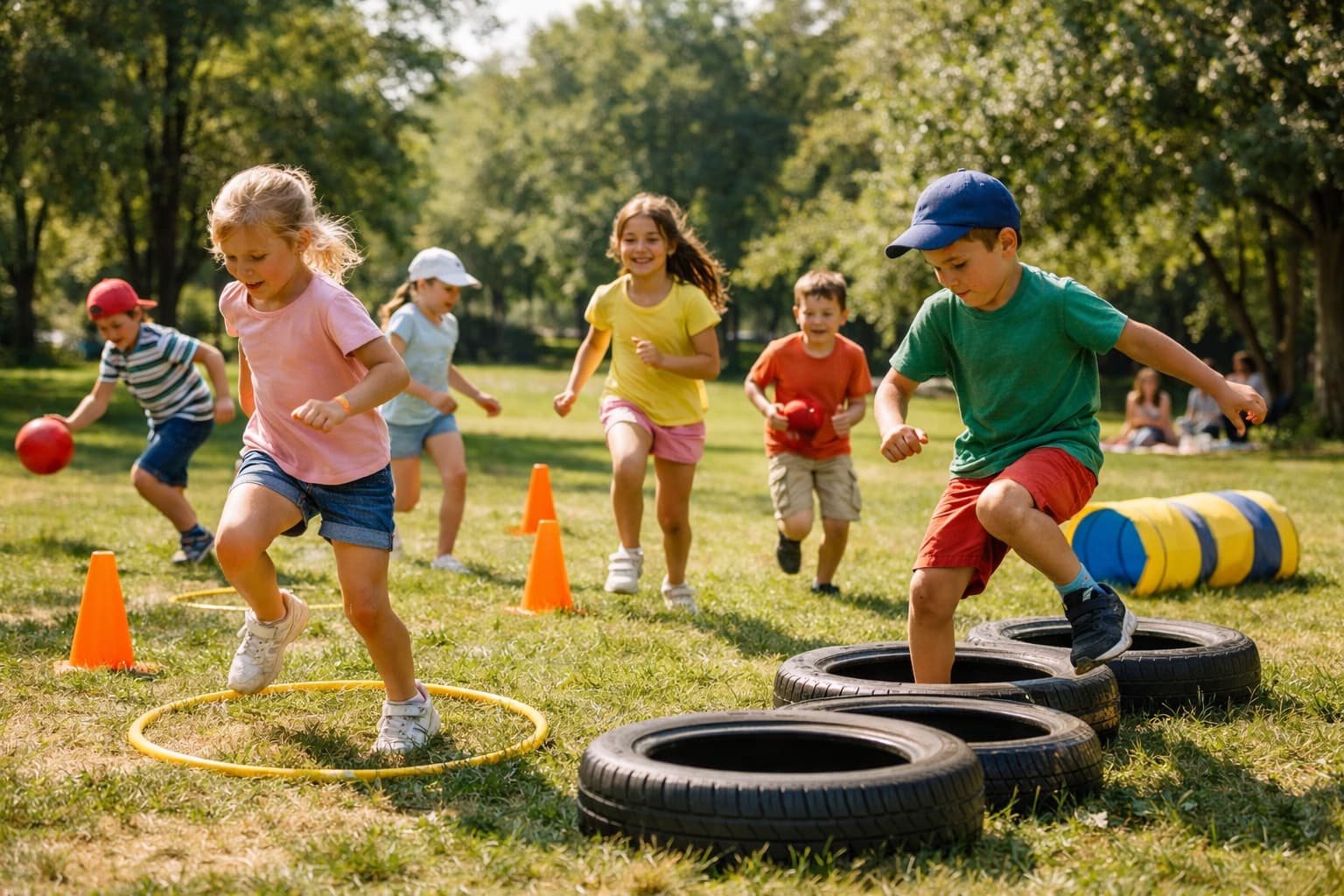 Летние игры детей на улице